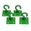 (Green, Pack of 4) Horse Tie Hook on Plates (Rope Chain Tether) 1