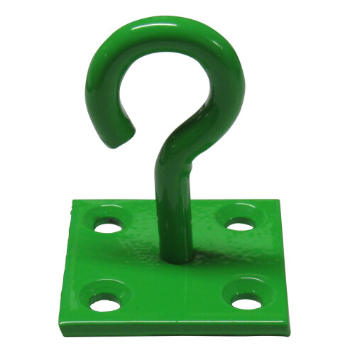 (Green, Pack of 4) Horse Tie Hook on Plates (Rope Chain Tether) 2