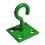 (Green, Pack of 4) Horse Tie Hook on Plates (Rope Chain Tether) 14