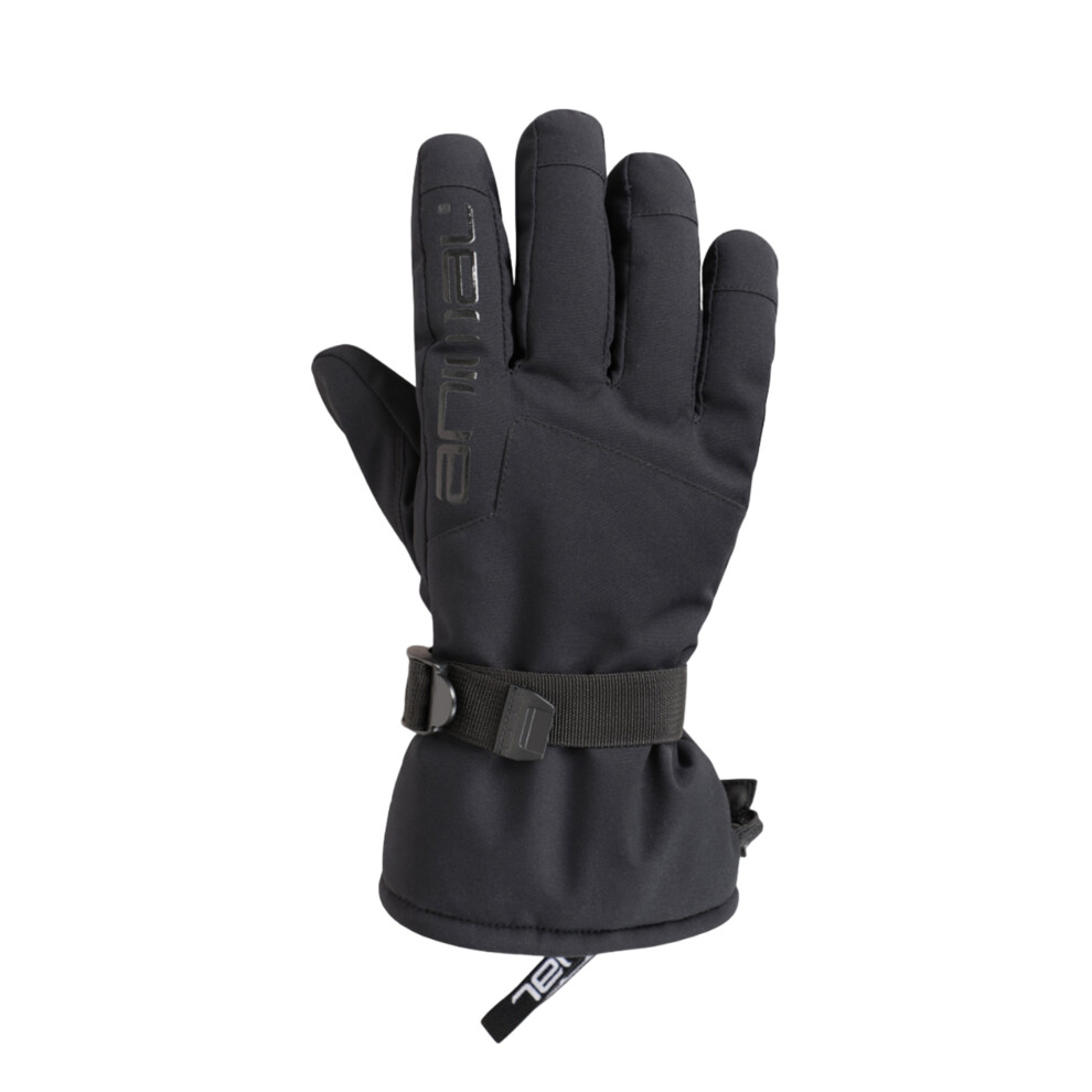 (M, Jet Black) Animal Mens Edge Ski Gloves