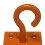 (Orange, Pack of 4) Horse Tie Hook on Plates (Rope Chain Tether) 8