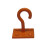 (Orange, Pack of 4) Horse Tie Hook on Plates (Rope Chain Tether) 11