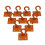 (Orange, Pack of 10) Horse Tie Hook on Plates (Rope Chain Tether) 1