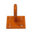 (Orange, Pack of 10) Horse Tie Hook on Plates (Rope Chain Tether) 5