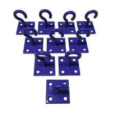 (Purple, Pack of 10) Horse Tie Hook on Plates (Rope Chain Tether)