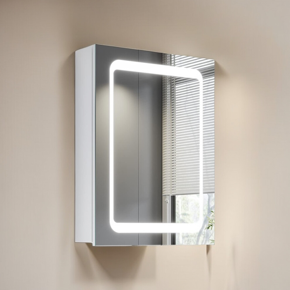 (600*800) Bathroom Cabinet Mirror with Lights Shaver Socket