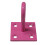 (Pink, Pack of 4) Horse Tie Hook on Plates (Rope Chain Tether) 4