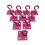 (Pink, Pack of 10) Horse Tie Hook on Plates (Rope Chain Tether) 1