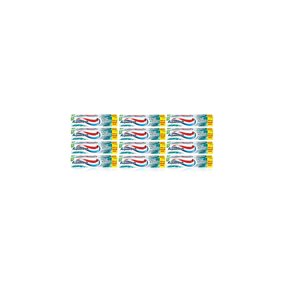 Aquafresh Active Fresh With Menthol Fluoride Toothpaste 100ml (x12 Boxes)