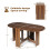 Costway 3-in-1 Multifunctional Drop Leaf Table Space-Saving Expandable Desk 5