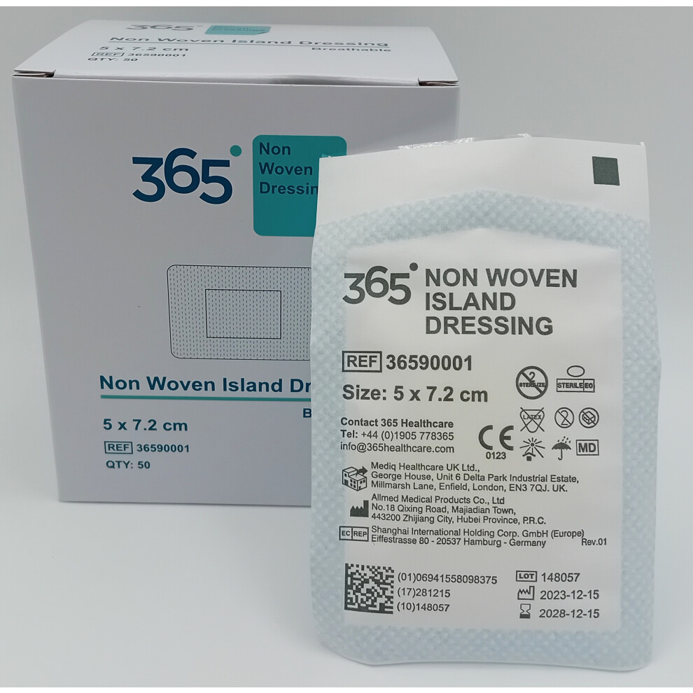 365 Healthcare 365 Dressing 5Cm X 7.2Cm Pack Of 50 - Ref: Tj36590001