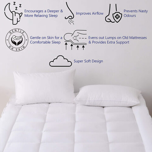 (King) Glamhaus Luxury Mattress Topper 2