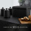 Tower Tower Sera Black Breadbin & Set of 3 Canisters Kitchen Storage Set 2