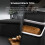 Tower Tower Sera Black Breadbin & Set of 3 Canisters Kitchen Storage Set 8
