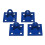 (Blue, Pack of 4) Horse Tie Staple on Plates (Rope Chain Tether) 1