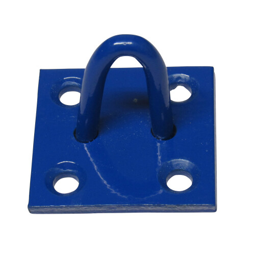 (Blue, Pack of 4) Horse Tie Staple on Plates (Rope Chain Tether) 2