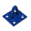 (Blue, Pack of 4) Horse Tie Staple on Plates (Rope Chain Tether) 10