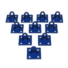 (Blue, Pack of 10) Horse Tie Staple on Plates (Rope Chain Tether)
