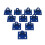 (Blue, Pack of 10) Horse Tie Staple on Plates (Rope Chain Tether) 1