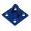 (Blue, Pack of 10) Horse Tie Staple on Plates (Rope Chain Tether) 8