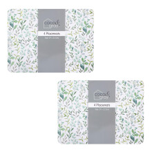 Set of 8 Eucalyptus Placemats Dinner Plate Bowl Table Protection Cork Backing Surface Protectors Non-Slip Worktop Saver