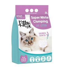 3 Litre White Clumping Lavender Scented Cat Litter Kitten Highly Absorbent