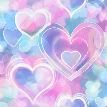 Holden Decor Neon Hearts Pink Blue Wallpaper for Children's Room – 13785, 10m x 0.53m (5.32msq) - Trendy Feature Wall