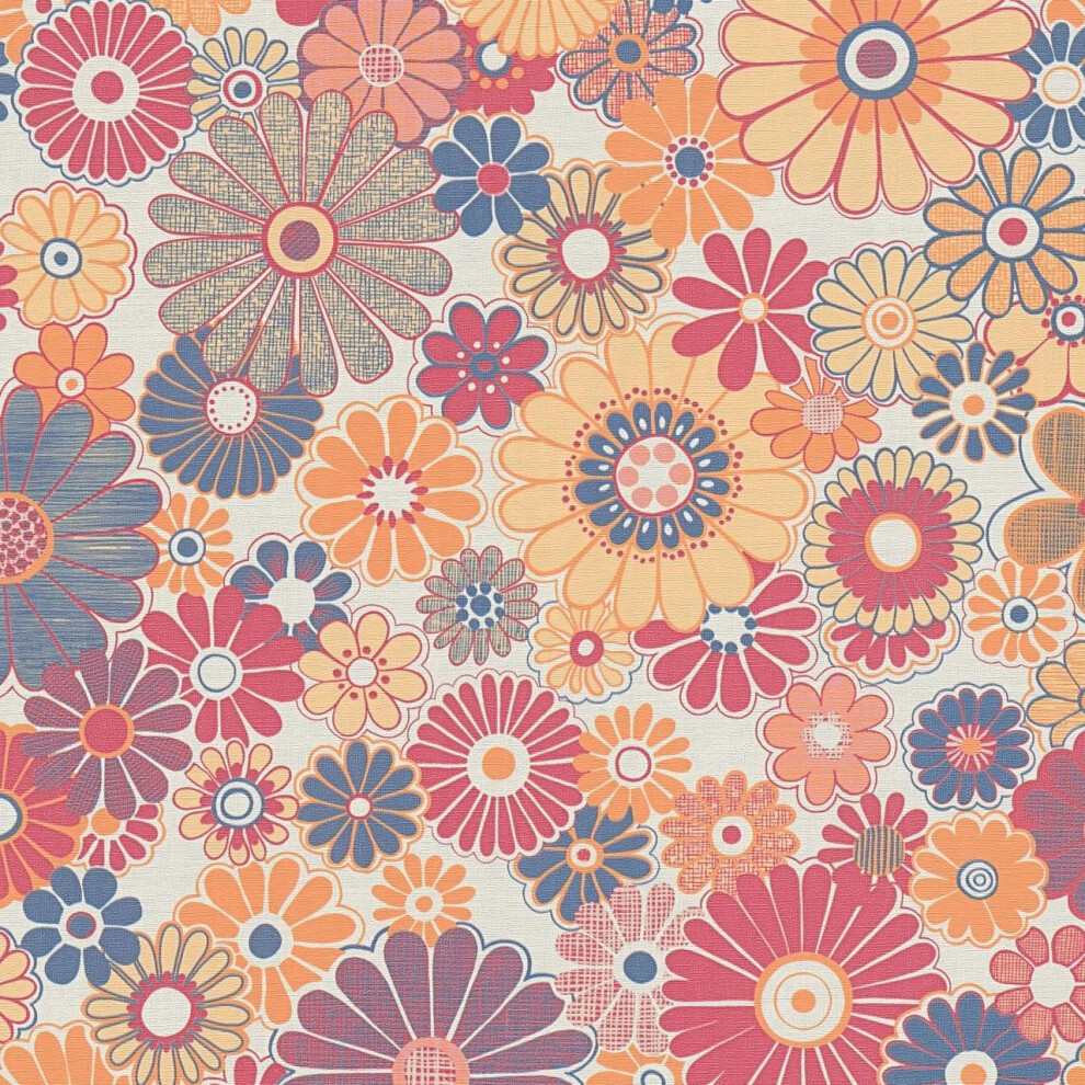 As Creation Retro Chic Flower Wallpaper Multi Vintage Paste The Wall Vinyl 4051315625934