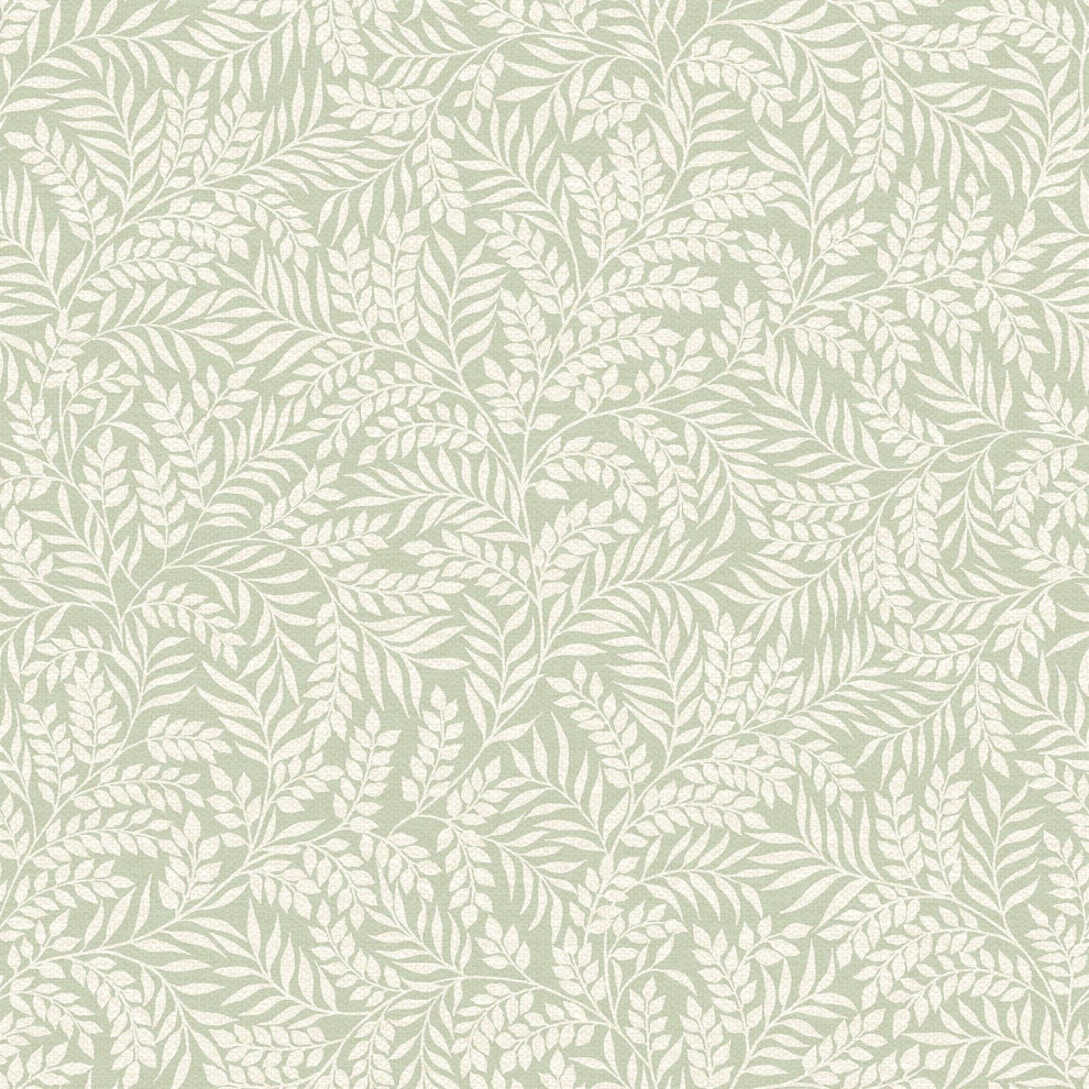 Holden Decor Mini Leaf Sage Green Wallpaper Botanical Stylish Feature Wall 5056657526610