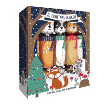 Set Of 10 Christmas Crackers Woodland Critters Animals