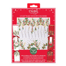 6 Make Your Own Christmas Crackers Red And White Personalised Xmas