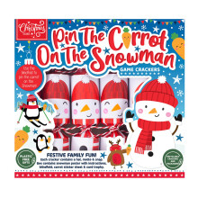 6 Pin The Carrot On The Snowman Crackers Red And White Xmas Game For The Family Fun