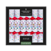 Set Of 6 Colourful Rainbow Christmas Crackers Snowflakes Festive