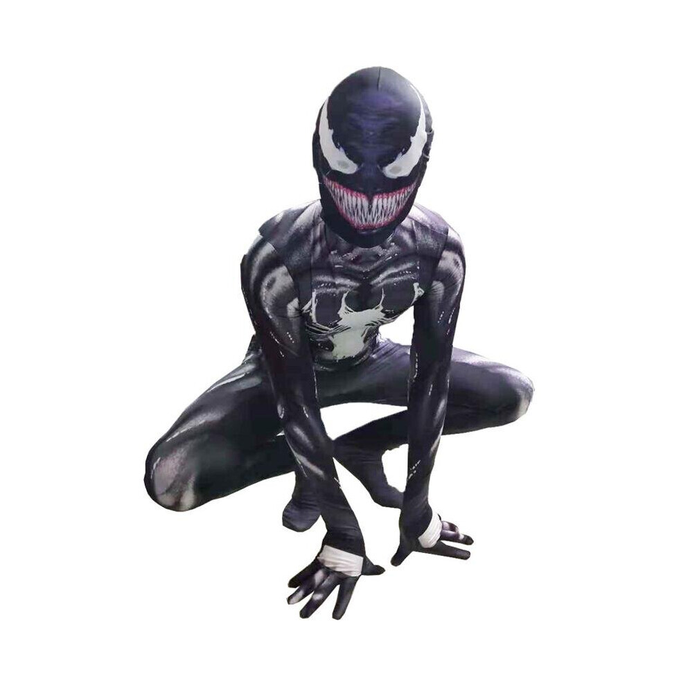 (9-10Years) Kids Boys Venom Superhero Halloween Party Cosplay Costume Jumpsuit Fancy Dress