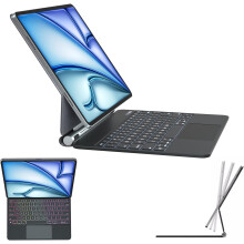 Magic Keyboard for Apple iPad Air 11" 2025 /2024, Magnetic Floating Stand with Trackpad and Backlight for iPad Air 7th/6th/5th/4th Generation