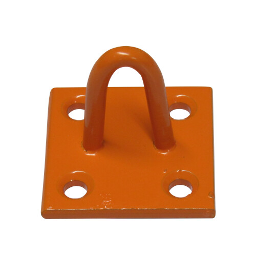(Orange, Pack of 4) Horse Tie Staple on Plates (Rope Chain Tether) 2