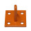 (Orange, Pack of 4) Horse Tie Staple on Plates (Rope Chain Tether) 4