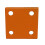 (Orange, Pack of 4) Horse Tie Staple on Plates (Rope Chain Tether) 5