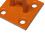 (Orange, Pack of 4) Horse Tie Staple on Plates (Rope Chain Tether) 6