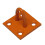 (Orange, Pack of 4) Horse Tie Staple on Plates (Rope Chain Tether) 8