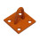 (Orange, Pack of 4) Horse Tie Staple on Plates (Rope Chain Tether) 9