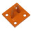 (Orange, Pack of 4) Horse Tie Staple on Plates (Rope Chain Tether) 13