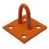 (Orange, Pack of 4) Horse Tie Staple on Plates (Rope Chain Tether) 12