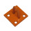(Orange, Pack of 4) Horse Tie Staple on Plates (Rope Chain Tether) 14