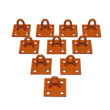 (Orange, Pack of 10) Horse Tie Staple on Plates (Rope Chain Tether)