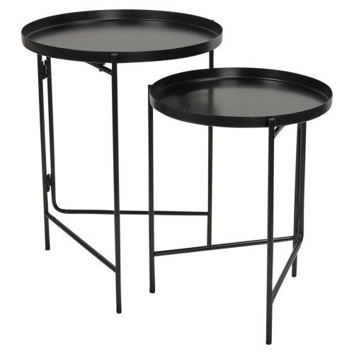 URBN Living 2Pc Set Round Stackable Nesting Table Coffee Table