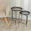 URBN Living 2Pc Set Round Stackable Nesting Table Coffee Table 2