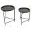 URBN Living 2Pc Set Round Stackable Nesting Table Coffee Table 3