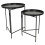 URBN Living 2Pc Set Round Stackable Nesting Table Coffee Table 8