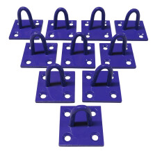(Purple, Pack of 10) Horse Tie Staple on Plates (Rope Chain Tether)